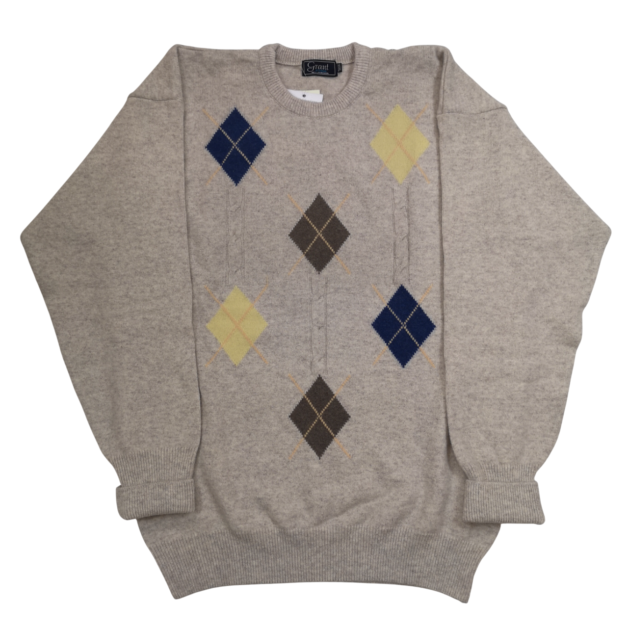 Grant Of Scotland LambsWool Diamond Argyle Knitwear Jersey