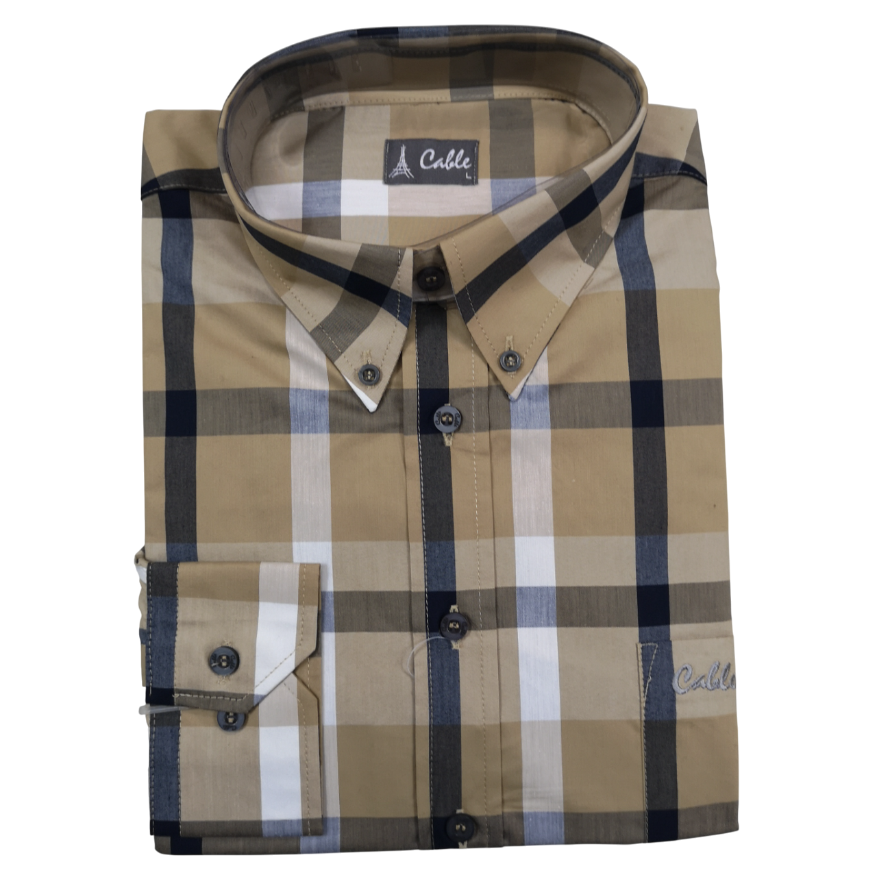 Aero Cable Stone Check Shirt