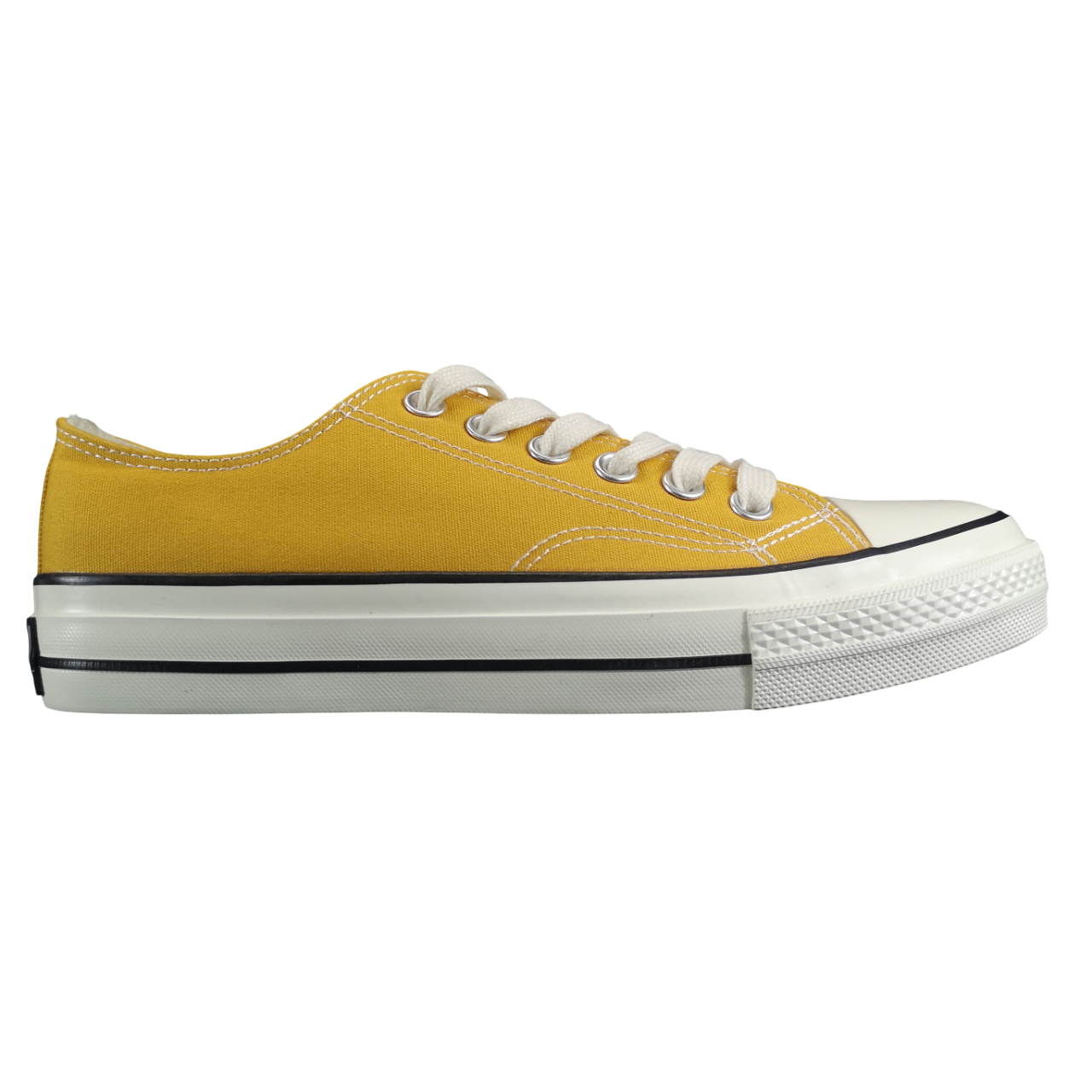 K7 Mens Vintage Classic Canvas Lo Mustard Sneaker