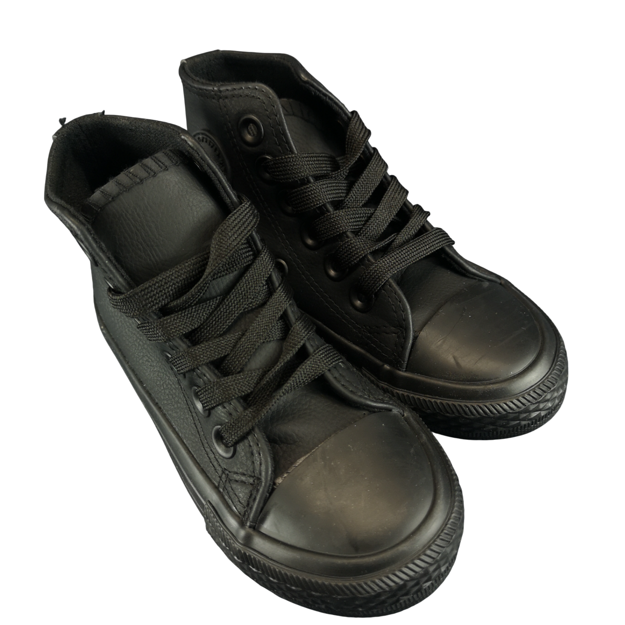 K7 Star Hi Leather Black Mono Boys Sneaker