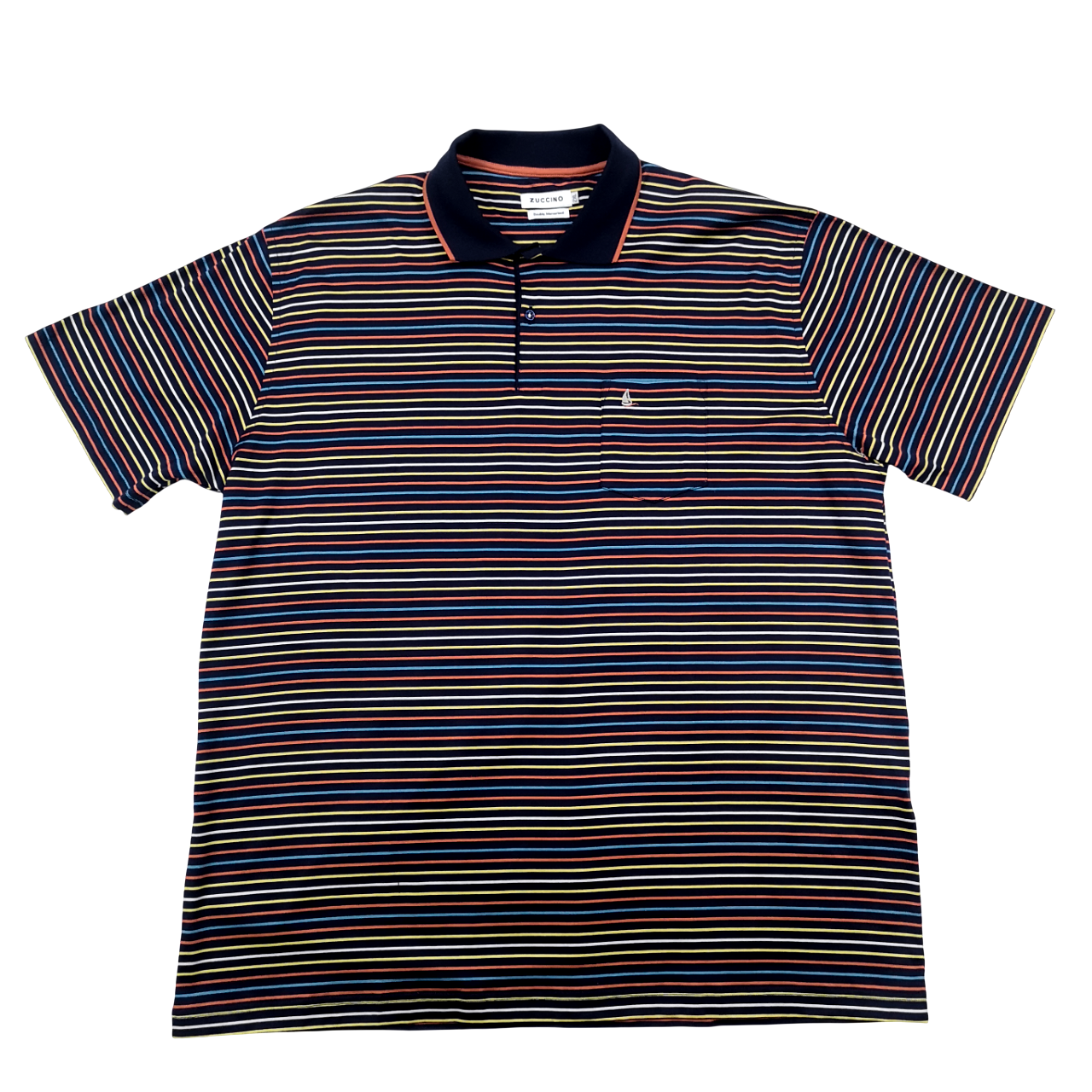 Zuccino Italy SS Double Mecerized Stripe Golfer