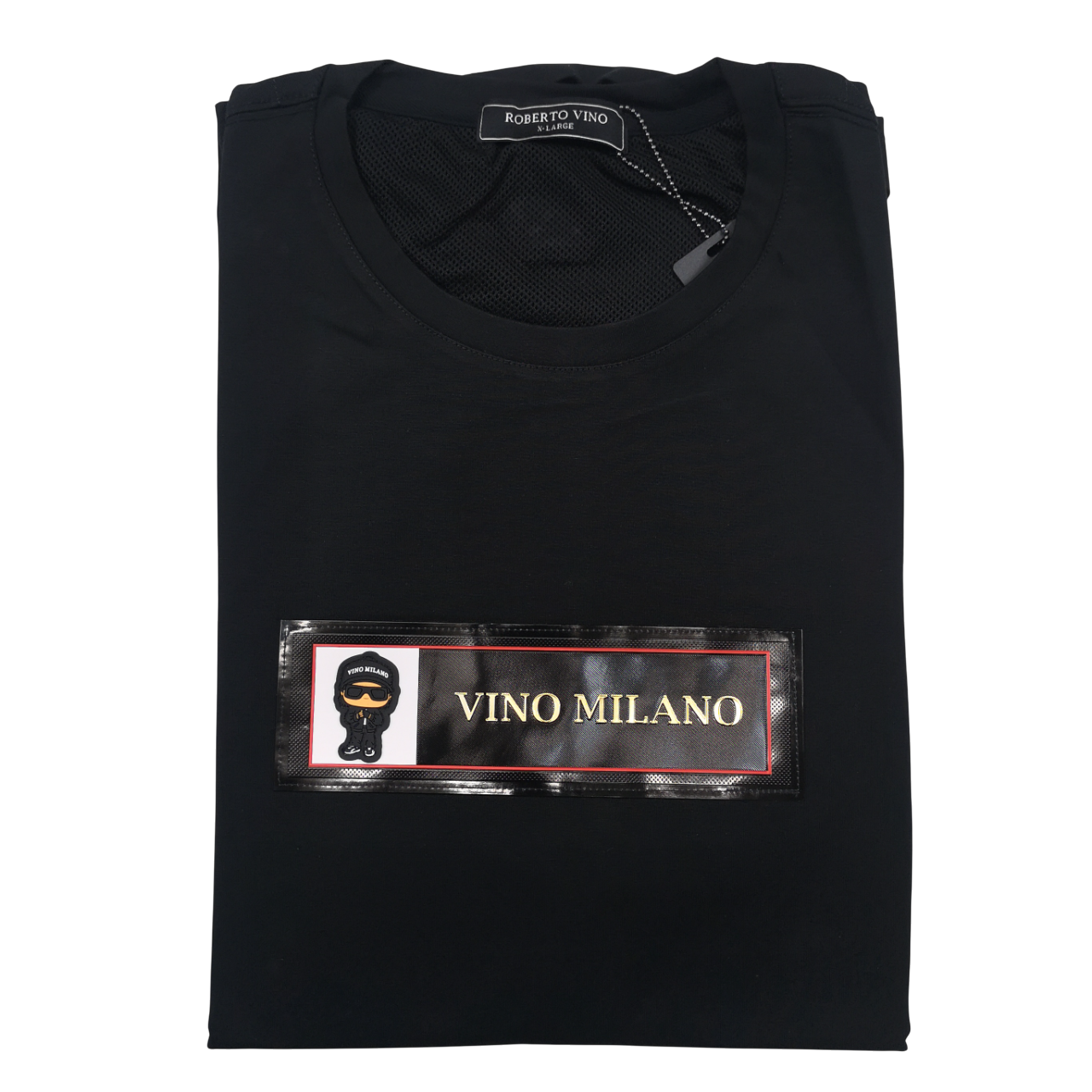 Roberto Vino Italy Black Logo T Shirt