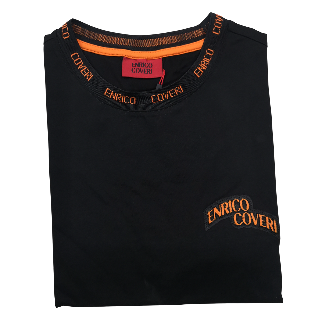 Enrico Coveri Black Logo Signature Crew T shirt