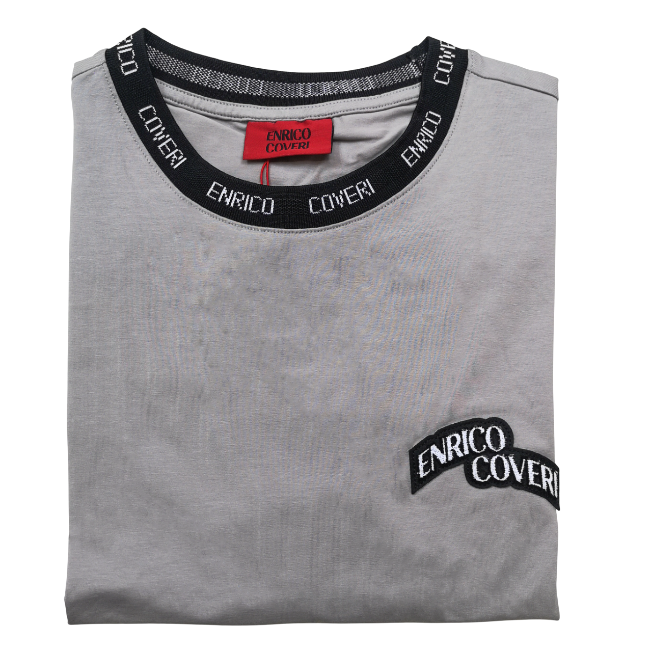 ENRICO COVERI Silver Grey T Shirt