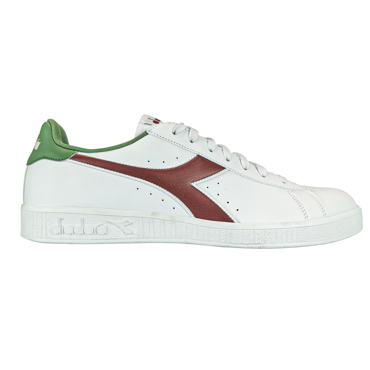 Diadora Game P Leather White Barn Red Sneaker