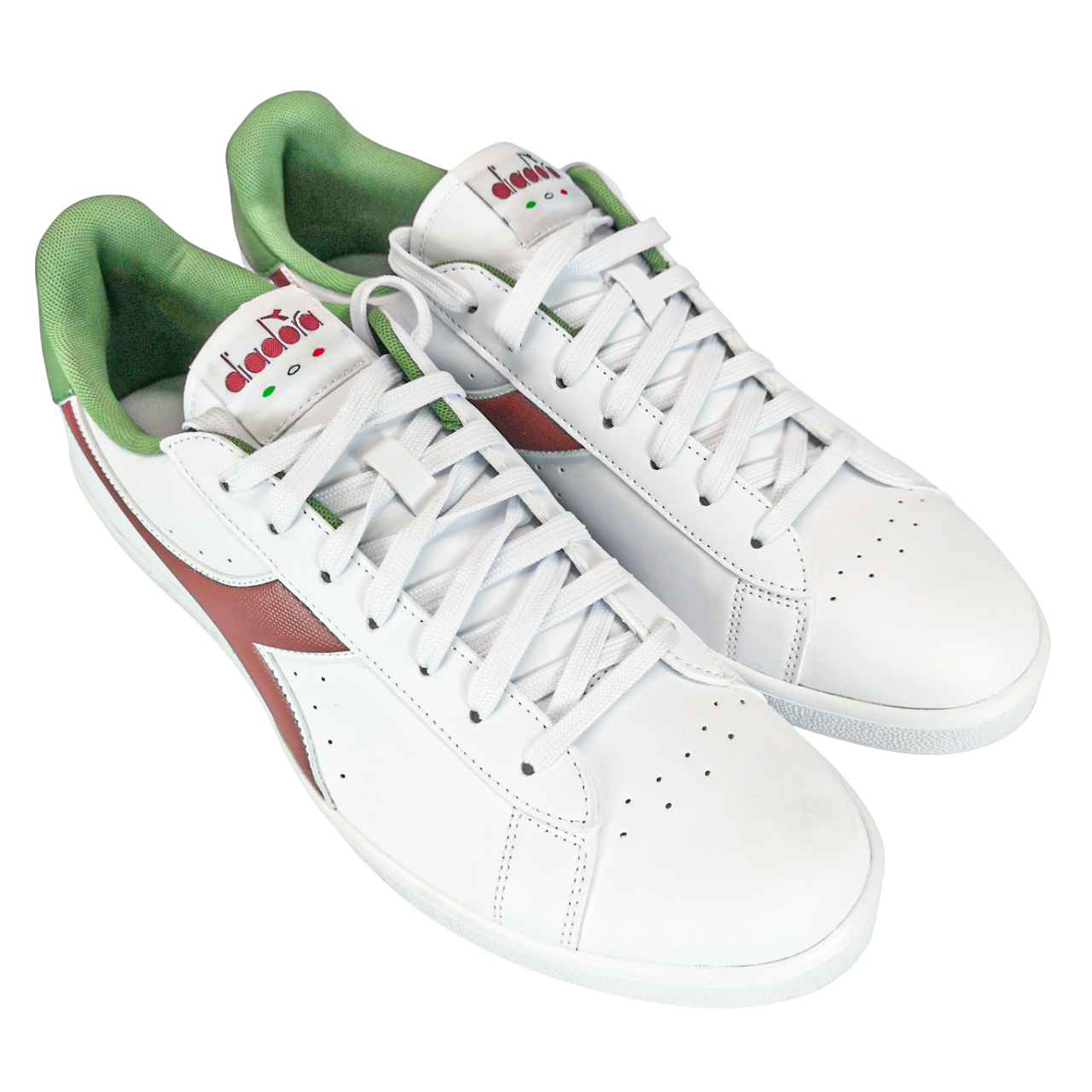 Diadora Game P Leather White Barn Red Sneaker