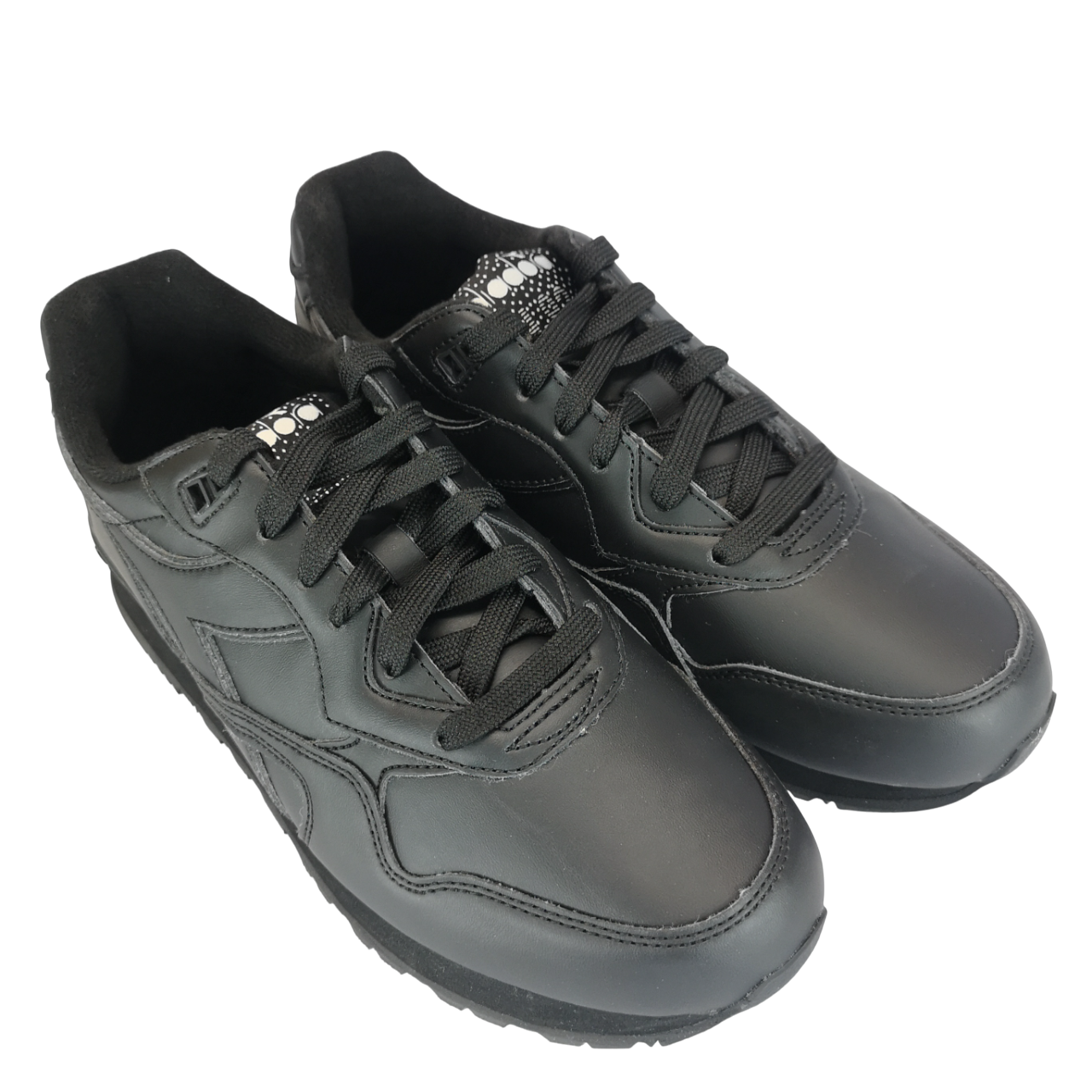 Diadora N92 Black Leather Trainer Sneaker