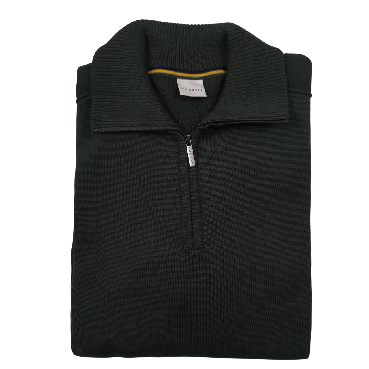 Bugatti Olive 1/4 Zip Knitwear Jersey Sweater