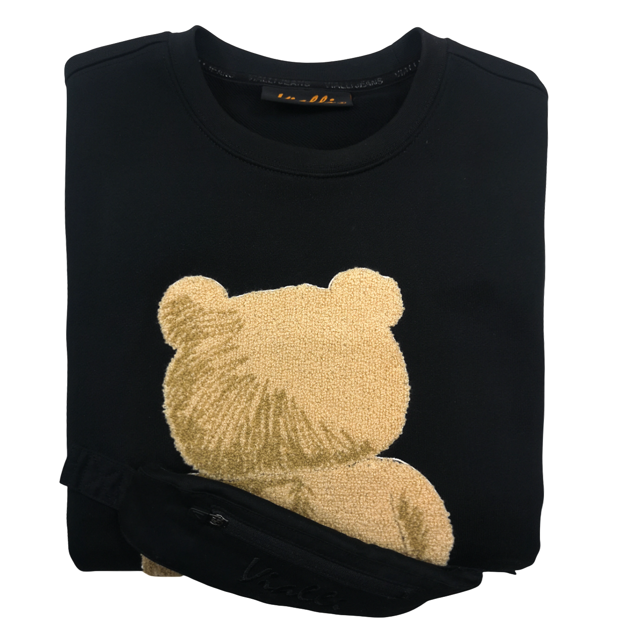 Vialli Mochino Black Teddy Bag Sweater