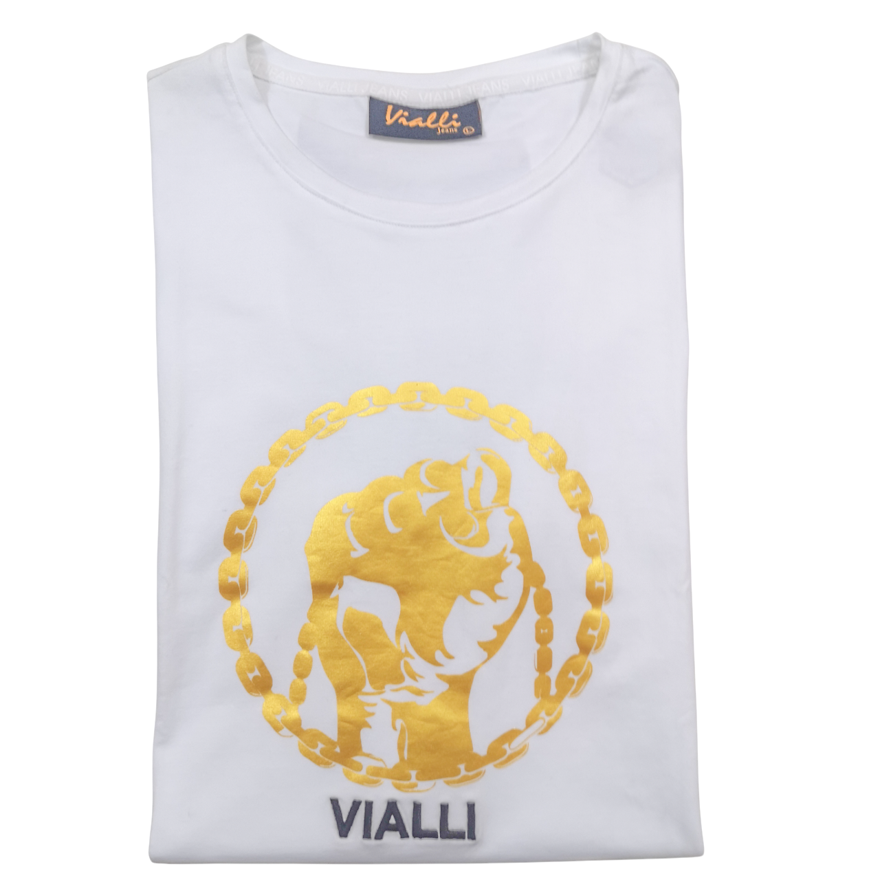 Vialli Vond White Nguni Traditional Zulu T-Shirt