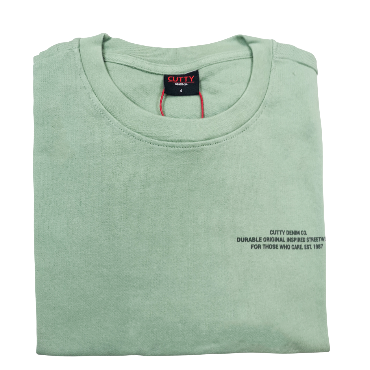 Cutty Slate Green Oversize Crew T shirt