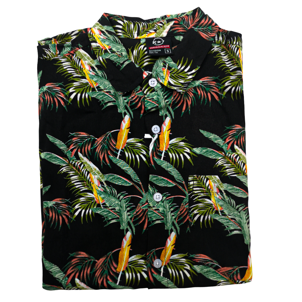 K7 SS Black Floral Beach Line Shirts