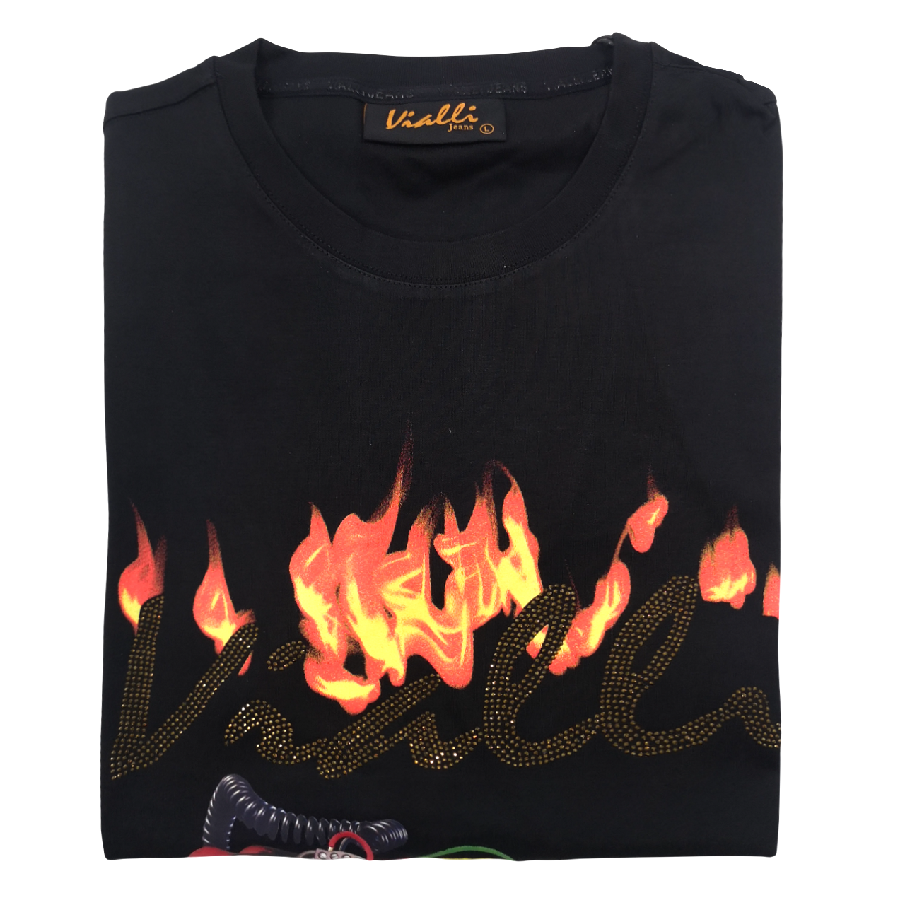 Vialli Inflame Black T-Shirt