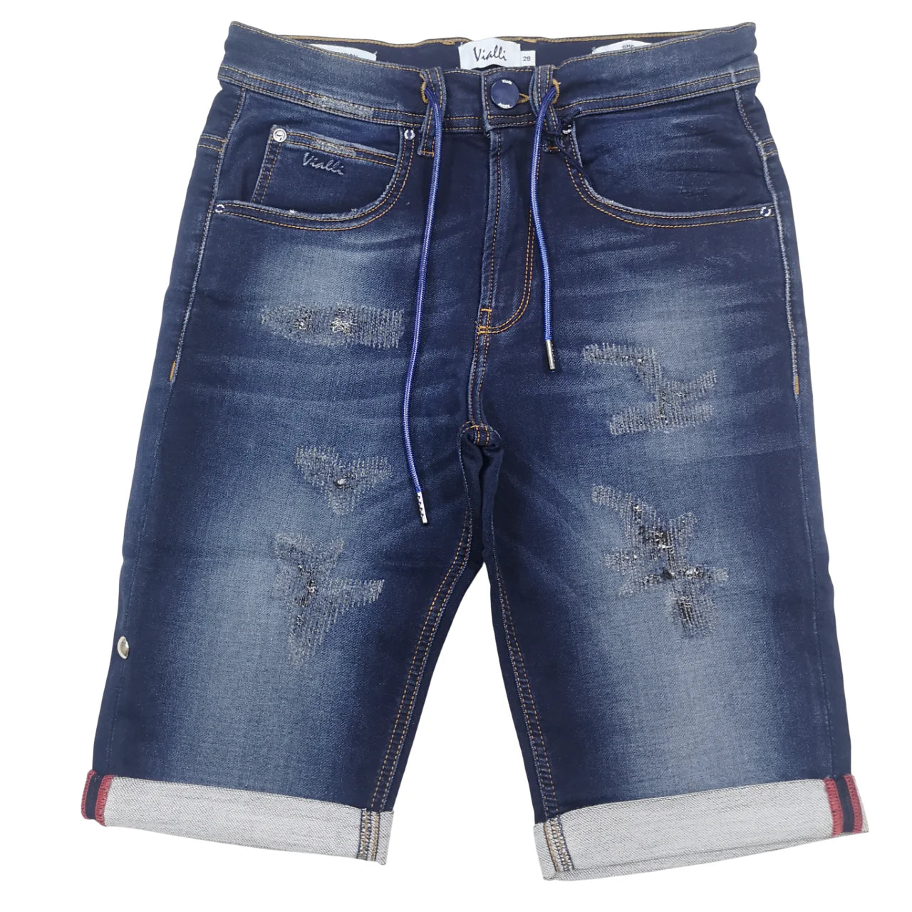 Vialli Falopinhsio Jogger Blue Denim Shorts