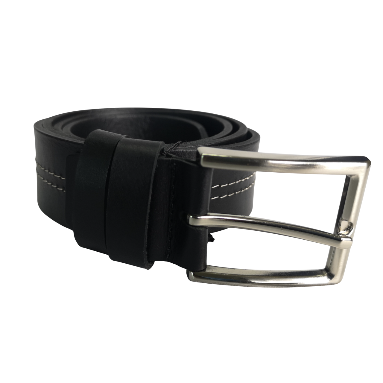 Raw Hyde Black Leather Belt