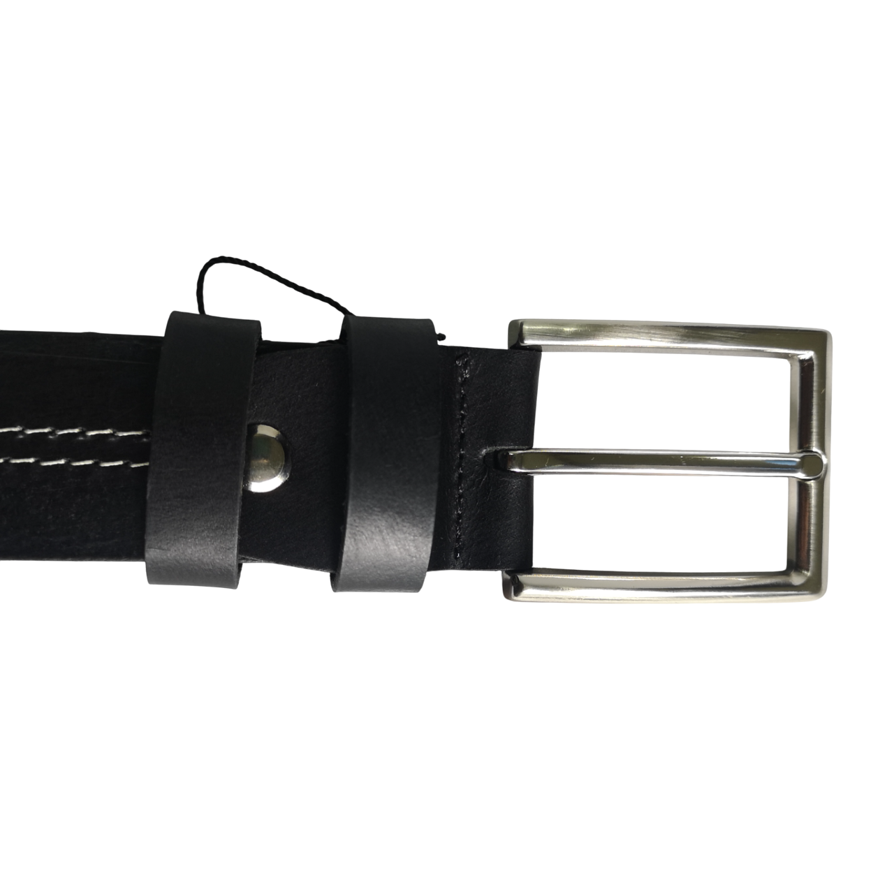 Raw Hyde Black Leather Belt