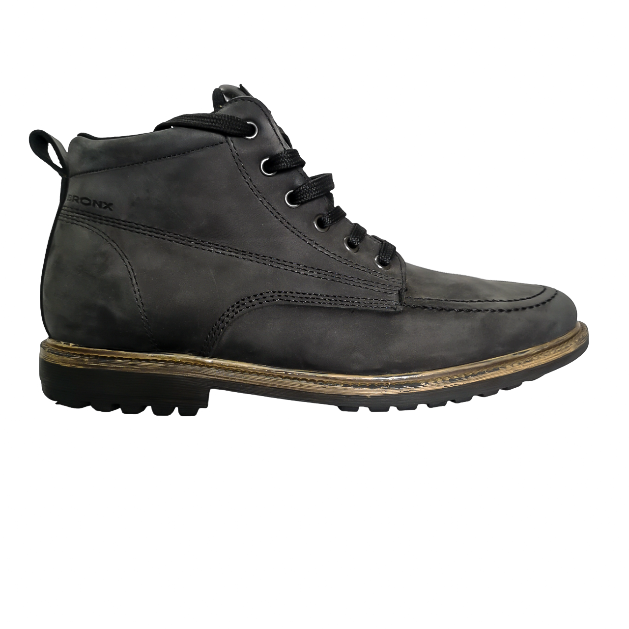 Bronx Leather Black Boot