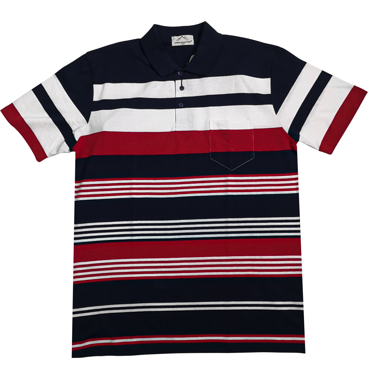 Urban Adventure Blue/White Stripe SS Golfer