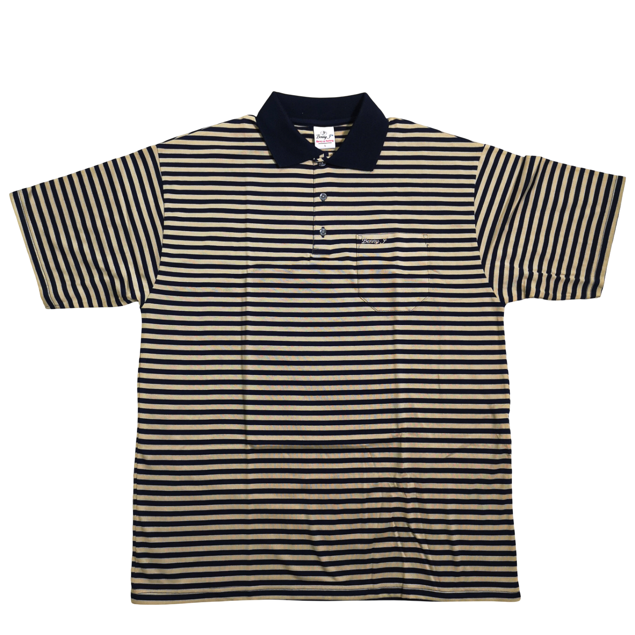 Benny J Navy Stripe SS Golfer