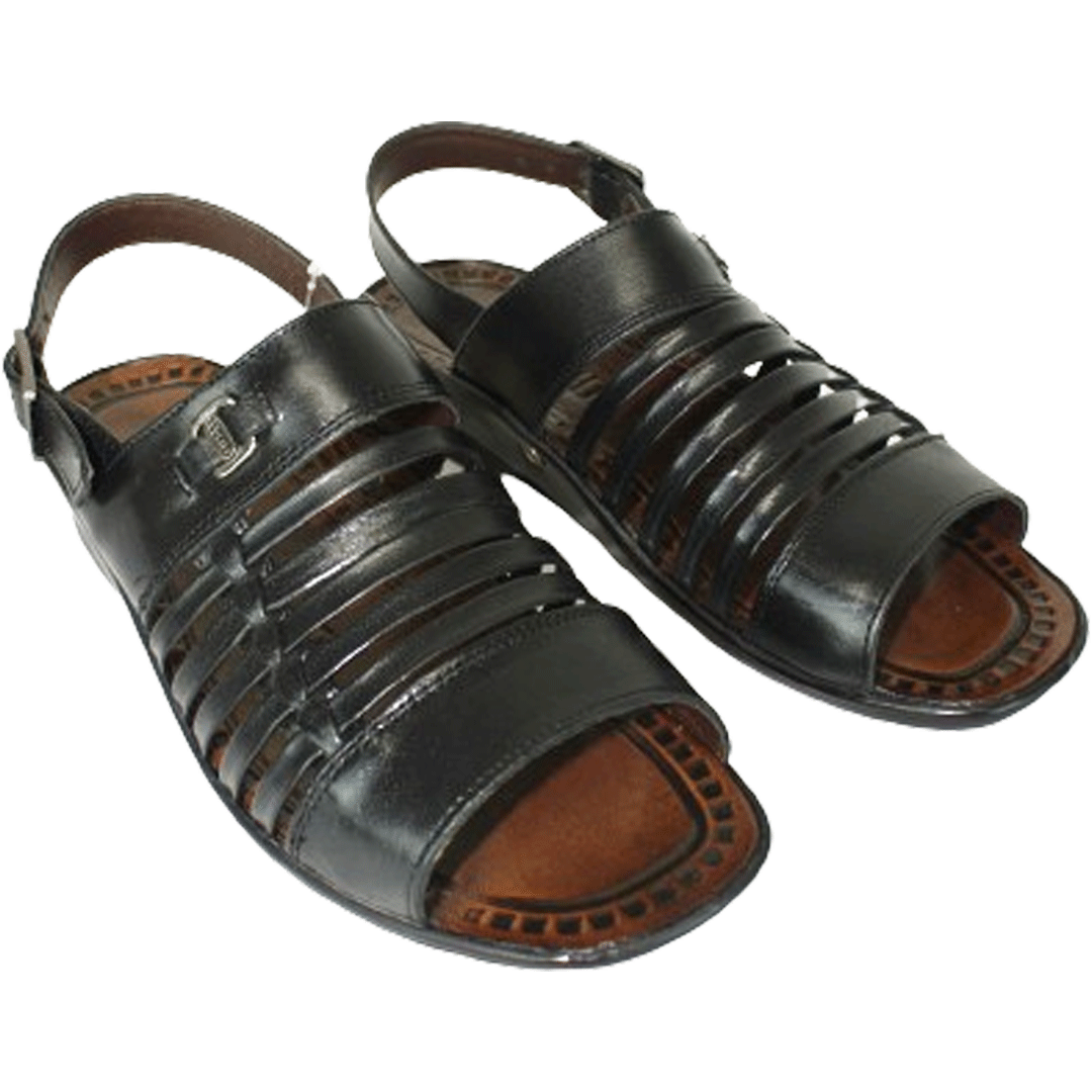 OPELA Rodrigo LEATHER  Black Sandal