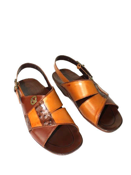 OPELA Cognac Wheat Leather Sandal