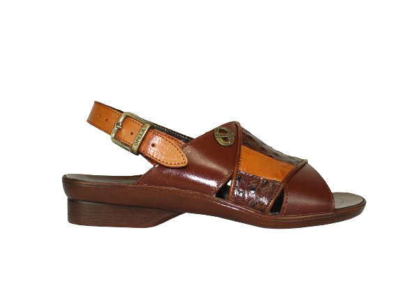 OPELA Cognac Wheat Leather Sandal