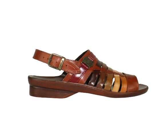 OPELA Cognac Multi Leather Sandals