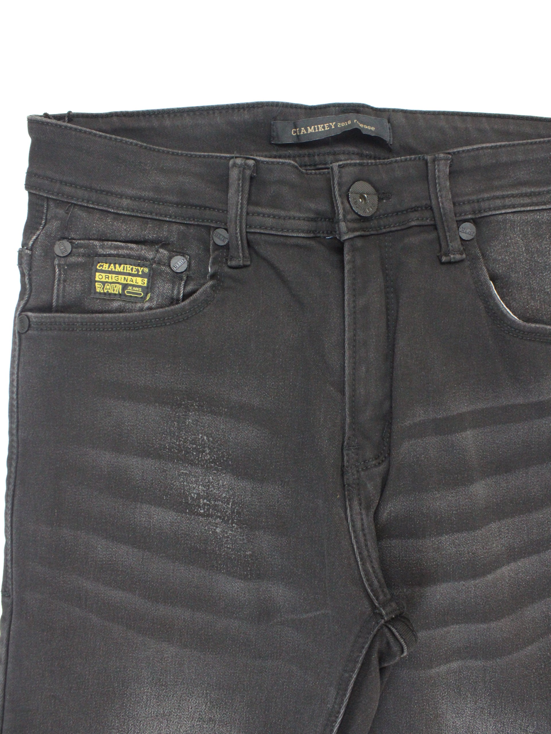 CHAMIKEY Black Coated Jeans