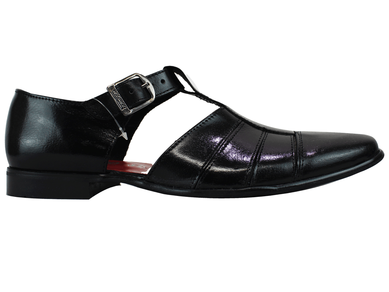 Rodrigo Black Leather Shoe Sandal