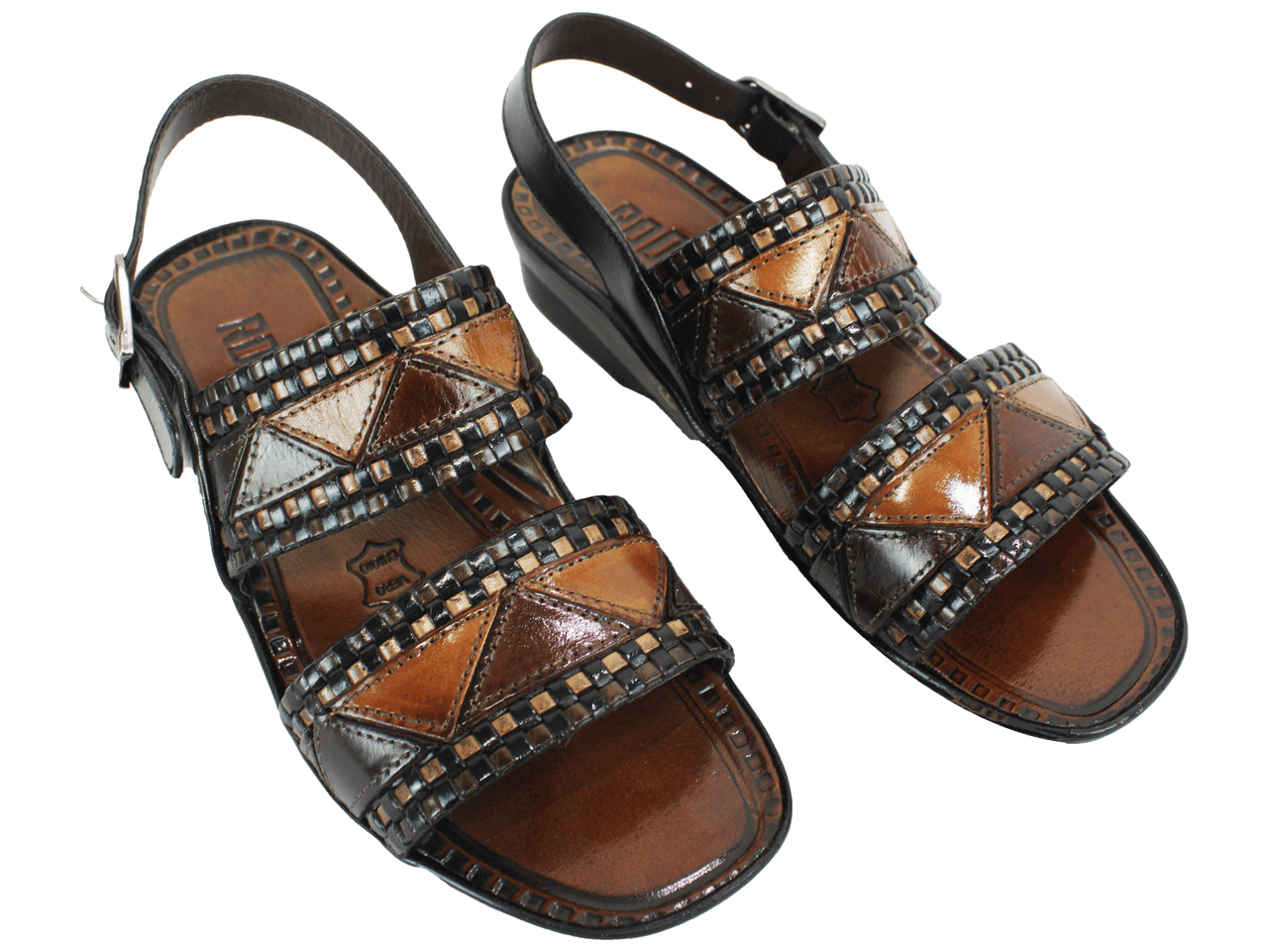 Opela Rodrigo Black Multi Leather Sandal