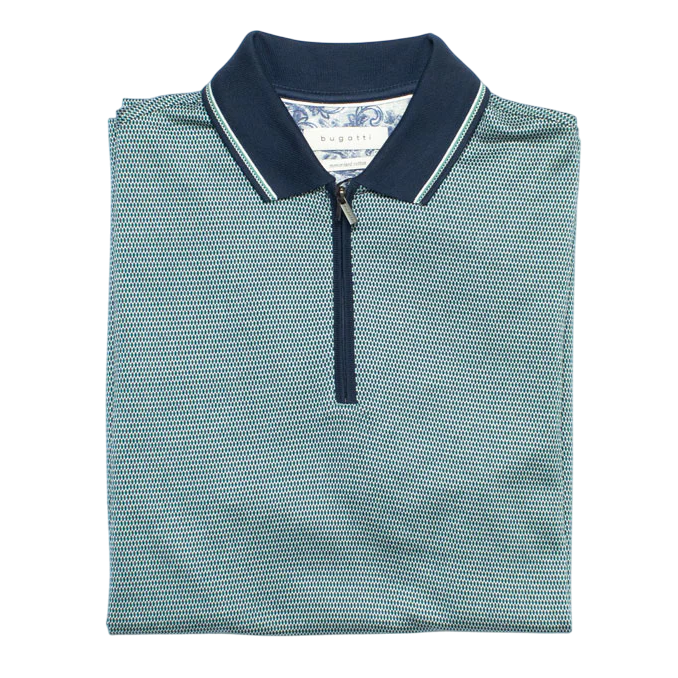 Bugatti Double Mercerized Green 1/4 Zip Golfer