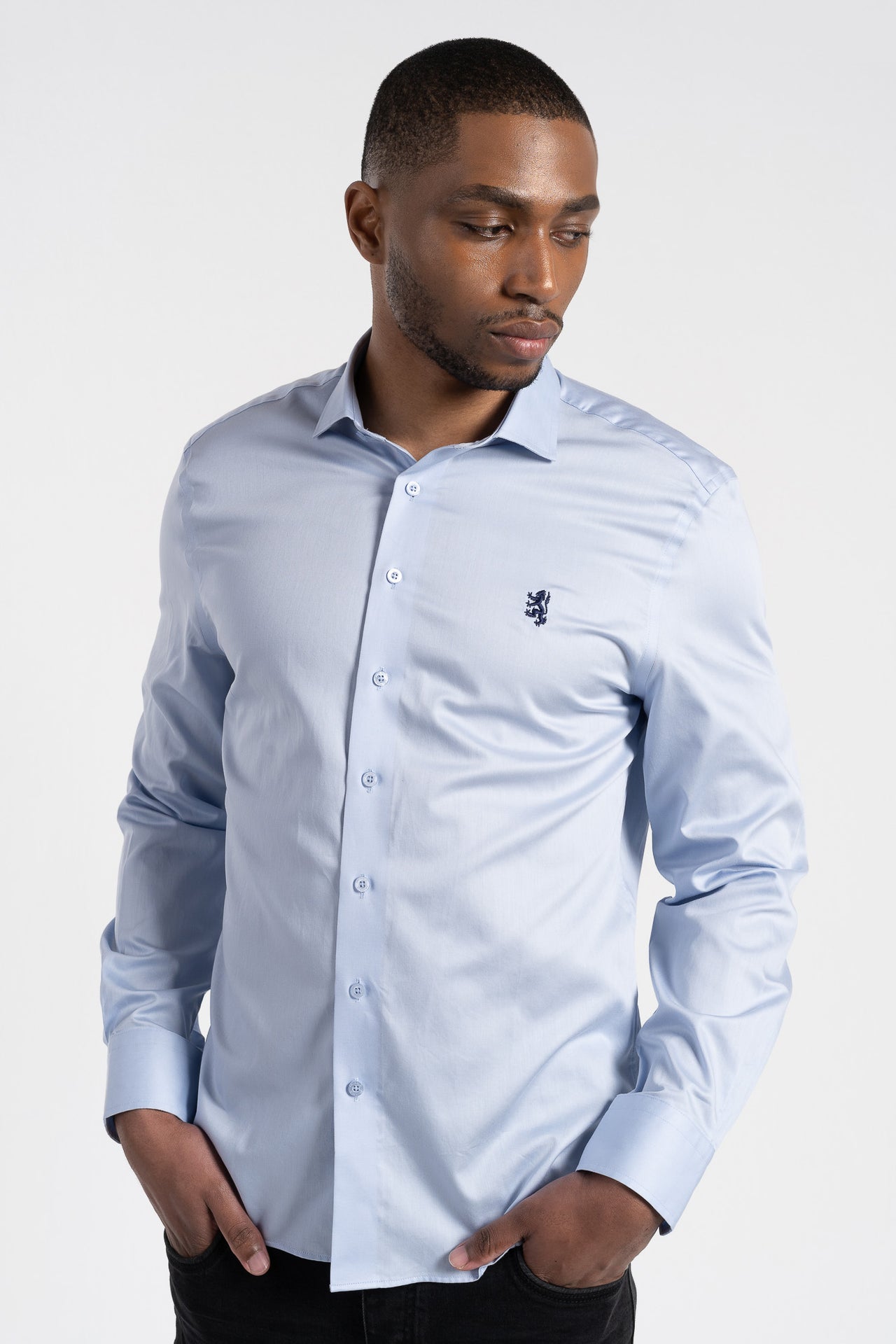 Pringle Light Blue Tailored Slim  Fit