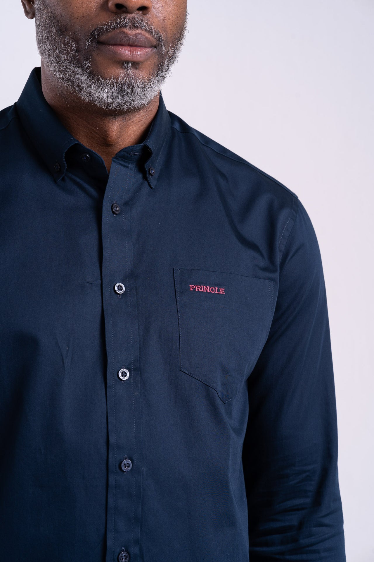 Pringle Navy LS Shirt Classic Regular Fit