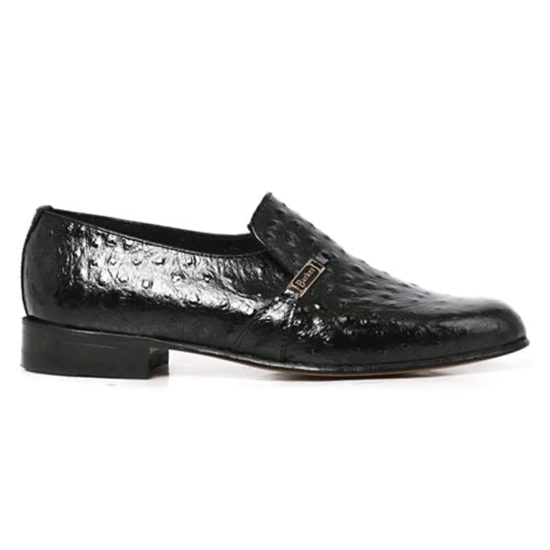 Barker Calvin Ostrich Black Mocassin