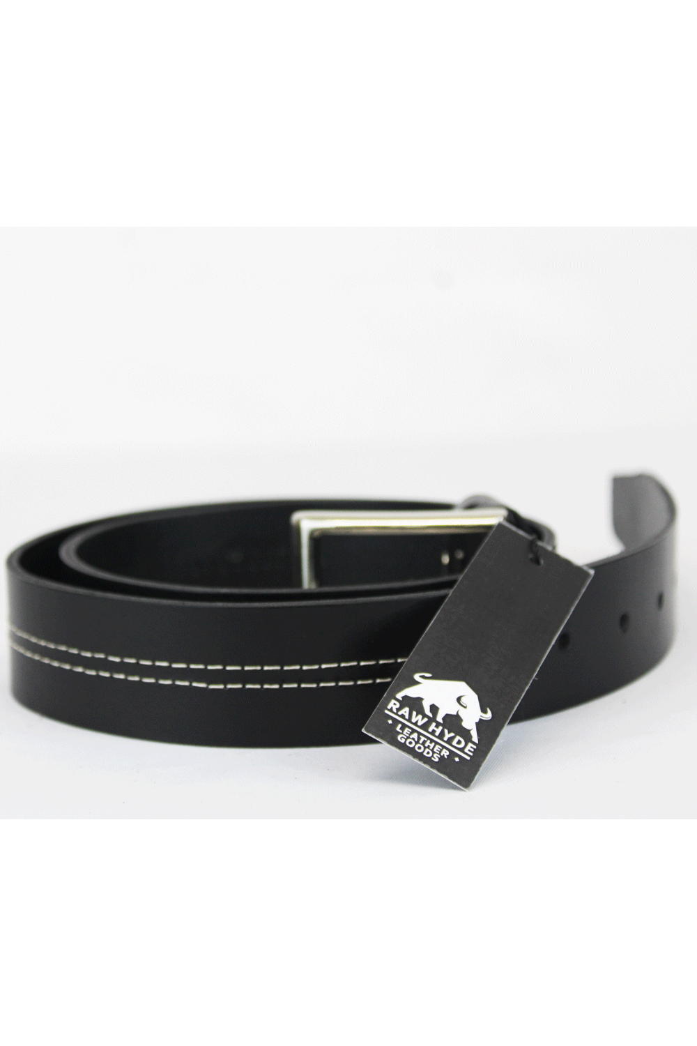 RAW HYDE WHITE STRIPE BLACK BELT