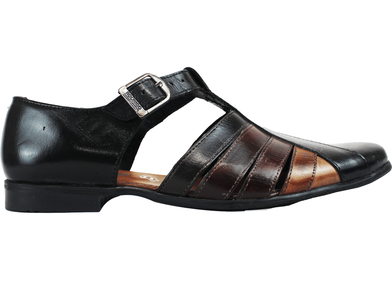 Rodrigo Black Multi Leather Sandal Shoe