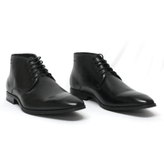 Black Leather Dress Up Boot