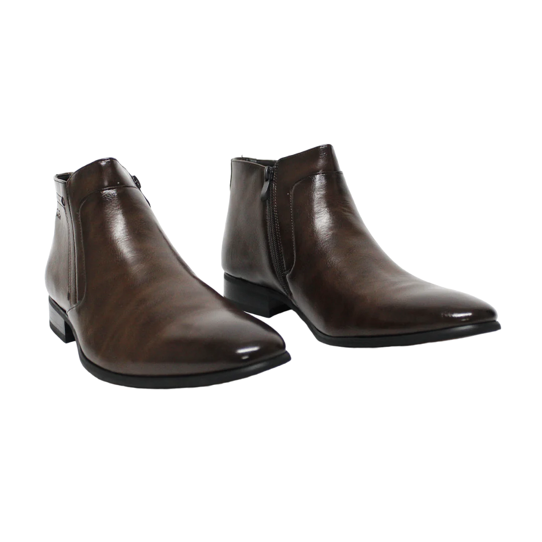 Gino Paoli Brown Zip Boot