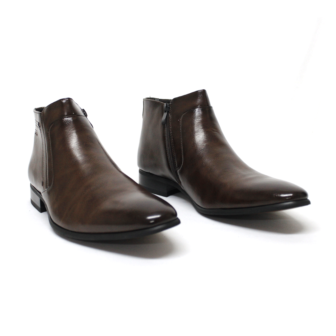 Gino Paoli Brown Zip Boot