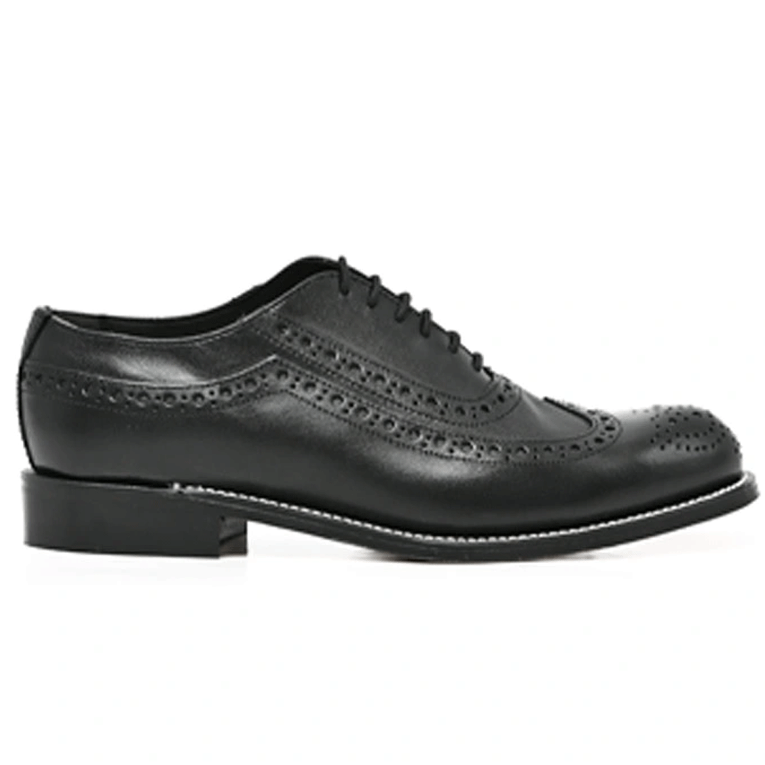 Barker Elliot Leather Brogue Black Shoe