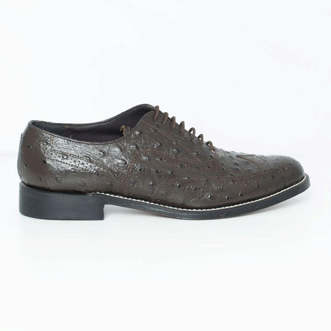 Barker Leather Brown Ostrich Shoe