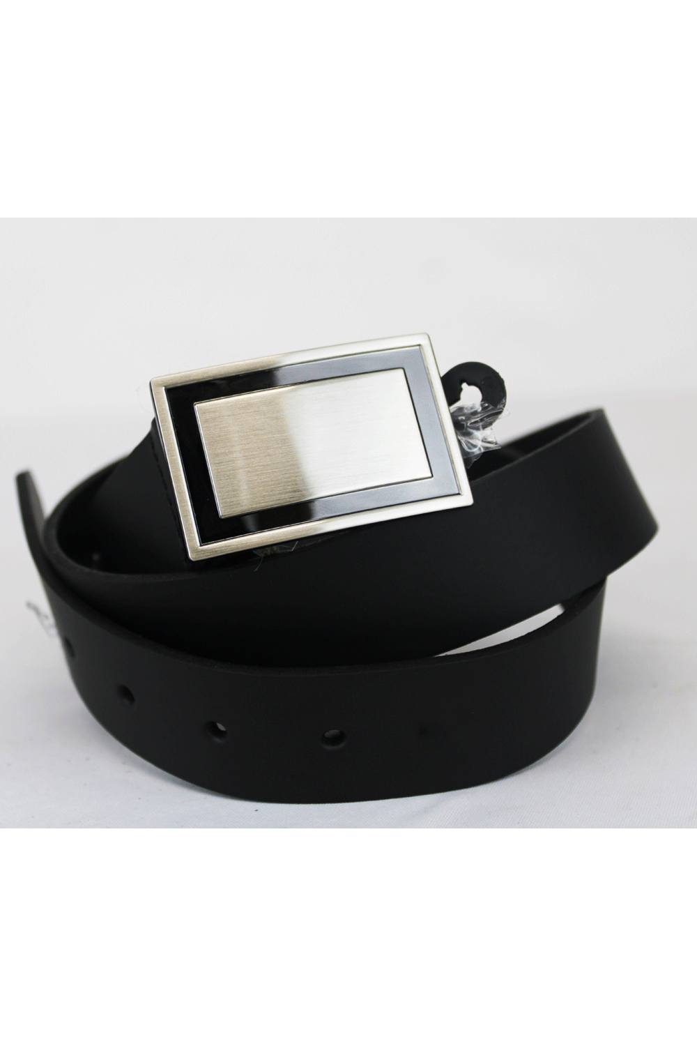 Bossini Square Buckle Black Belt