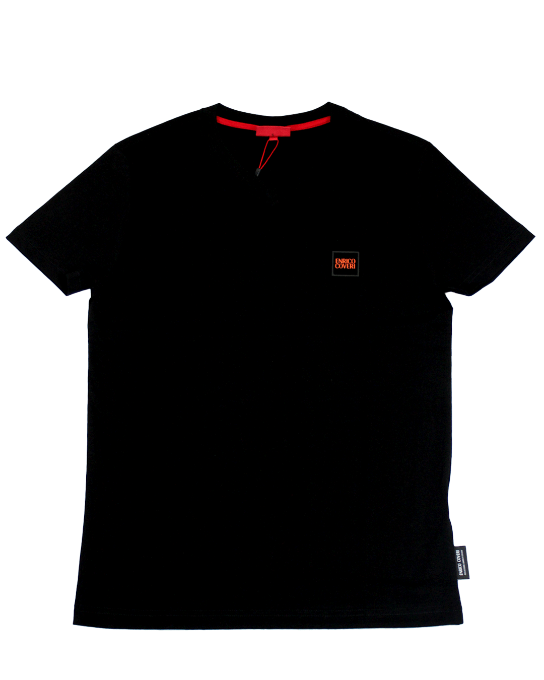 ENRICO COVERI Black V Neck T Shirt