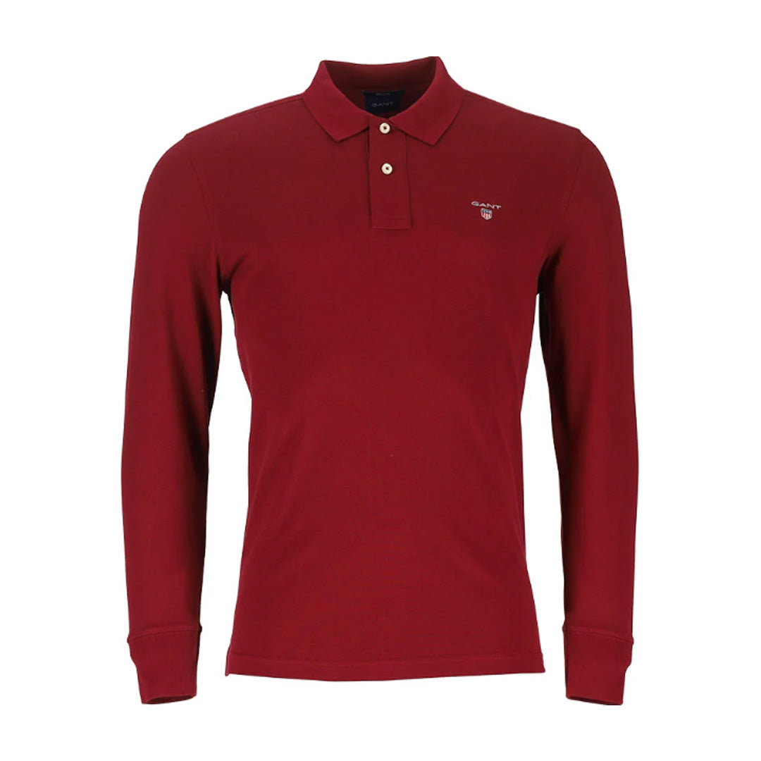 Gant Original LS Pique Burgundy Golfer