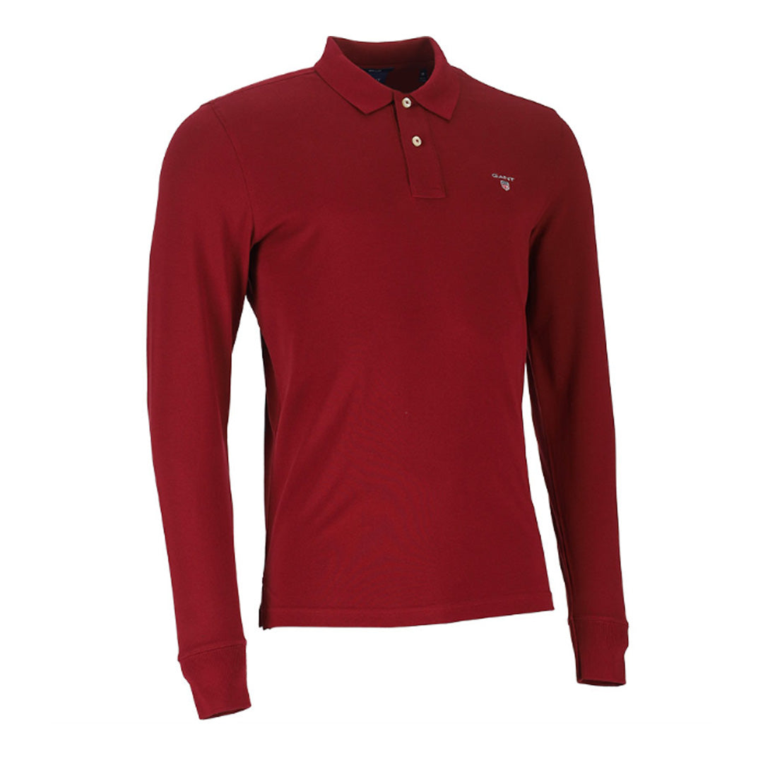 Gant Original LS Pique Burgundy Golfer