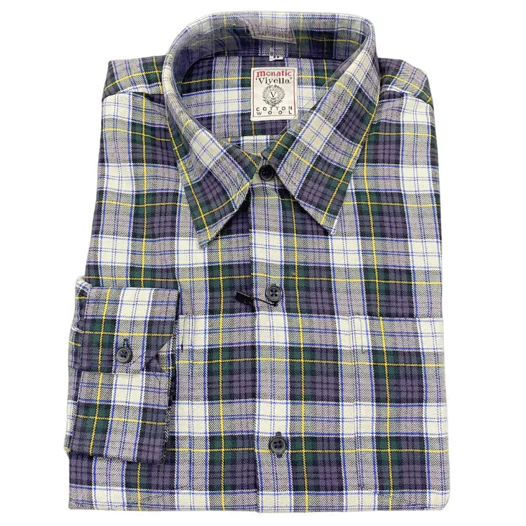 VIYELLA London Flannel MONATIC LS Navy Check Shirt