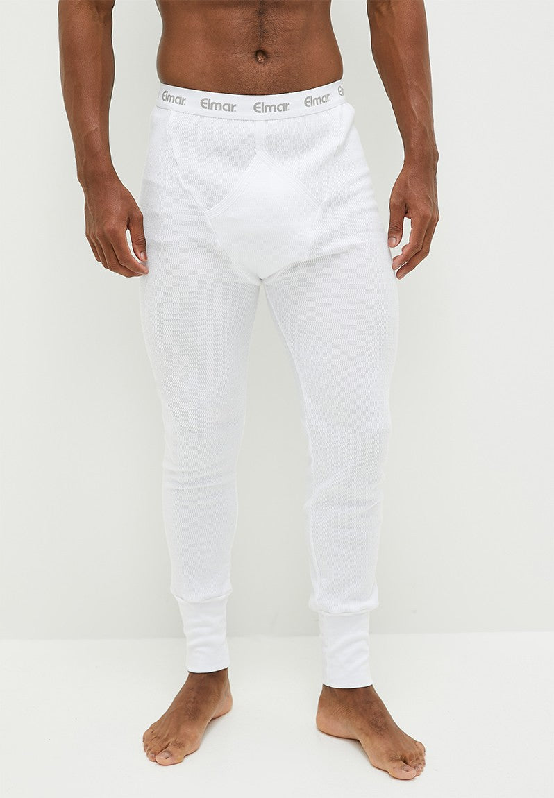 ELMAR 1 Pack Mens Thermal Long John - White