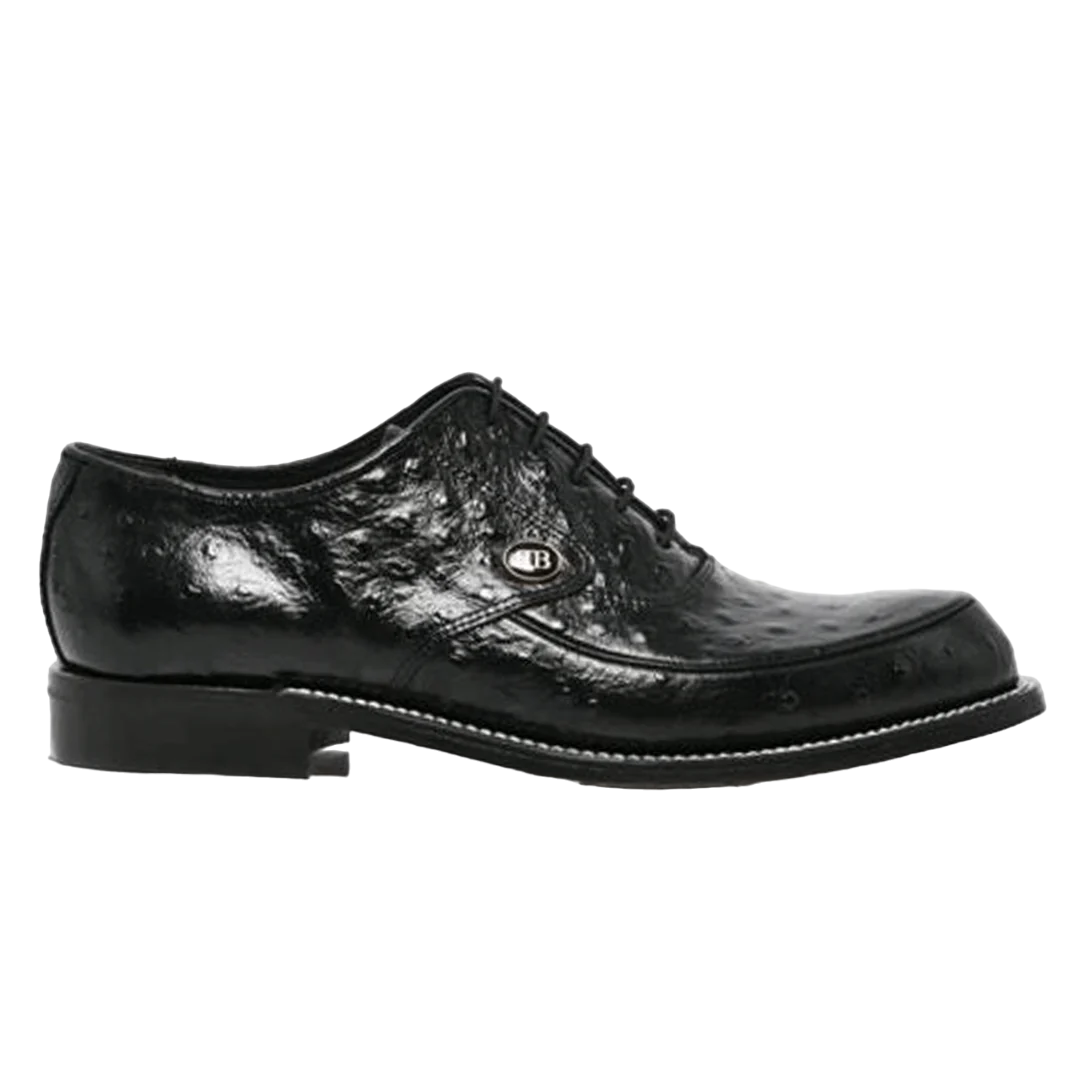 Barker Maxwell Black Ostrich Leather Shoe