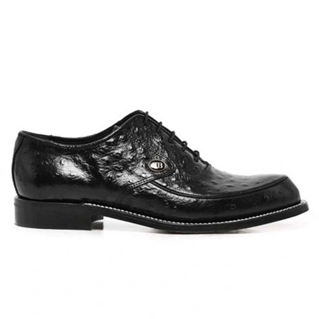 Barker Maxwell Black Ostrich Leather Shoe