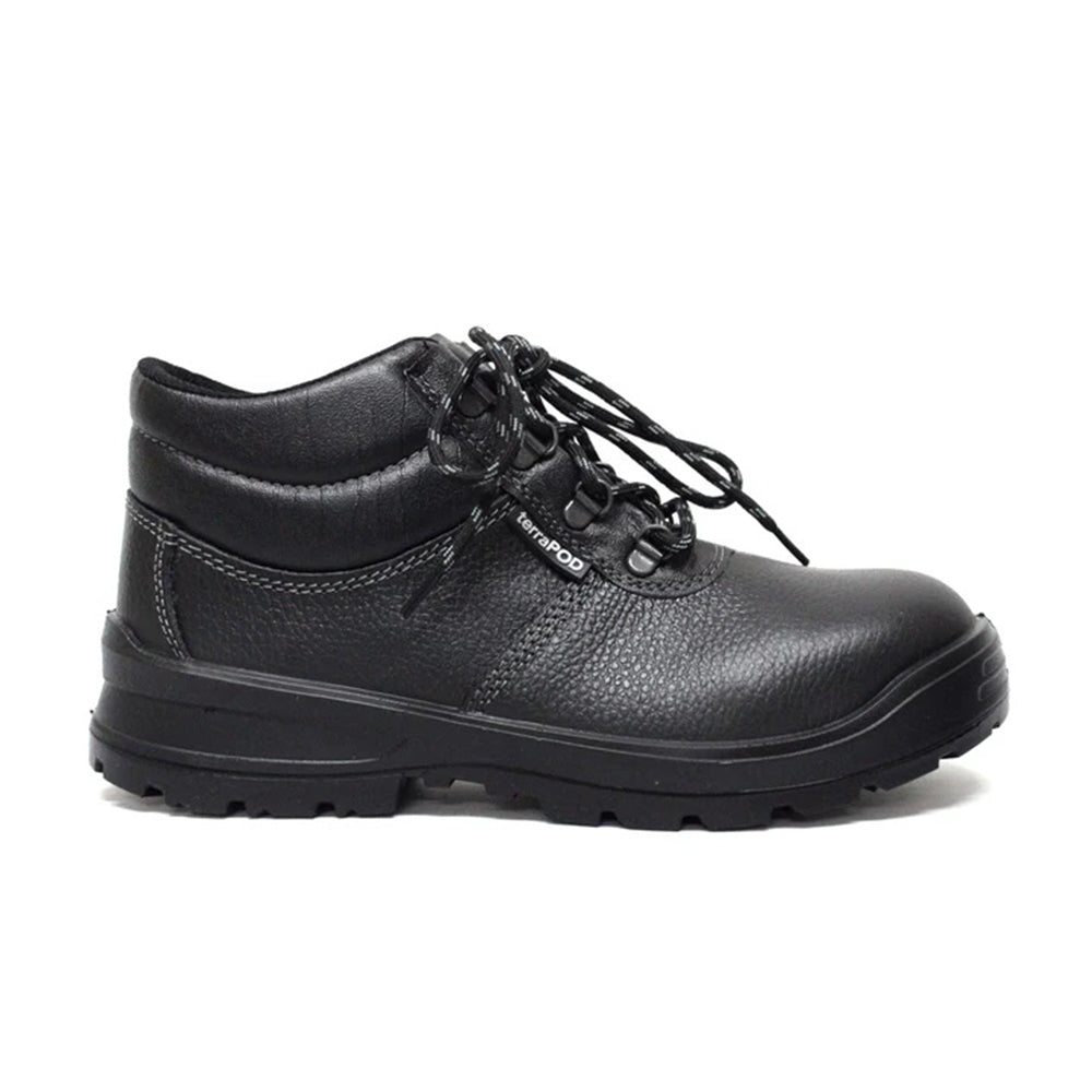 TerraPOD Leather Black Steel ToeCap Boot